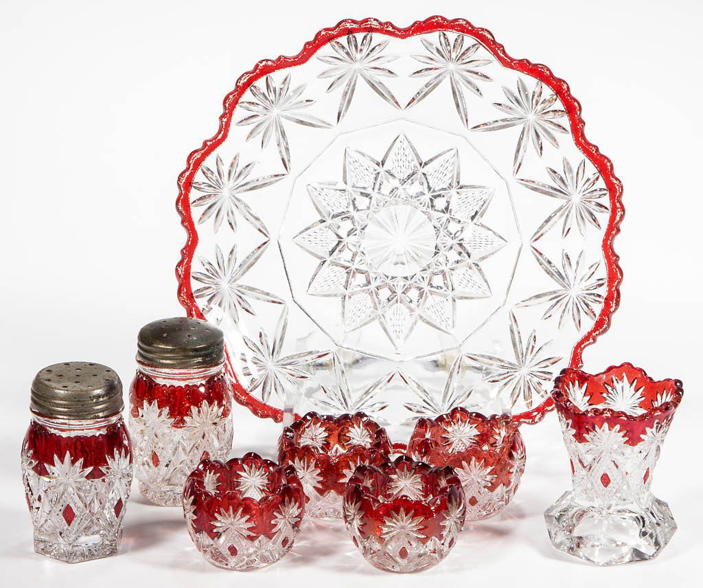 SHOSHONE / VICTOR (OMN) - RUBY-STAINED ARTICLES, LOT OF (1 of 1)