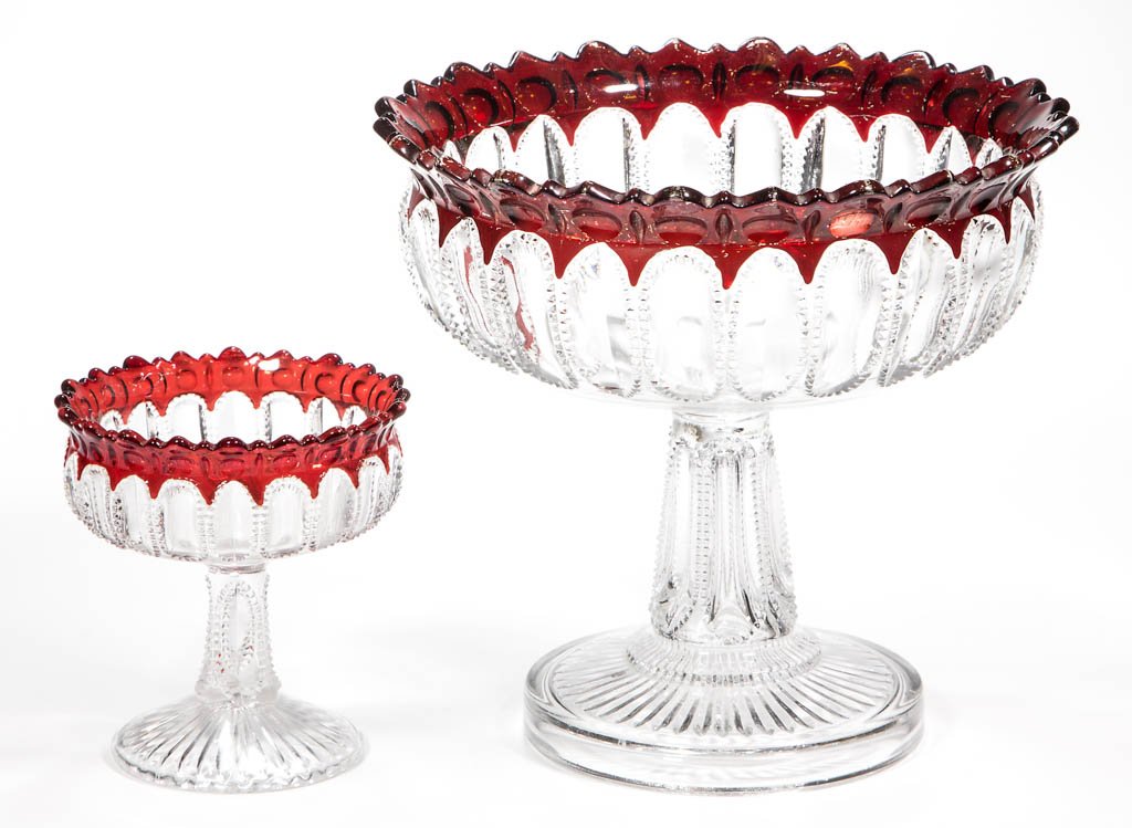 THE PRIZE (OMN) - RUBY-STAINED COMPOTES, LOT OF TWO (1 of 1)