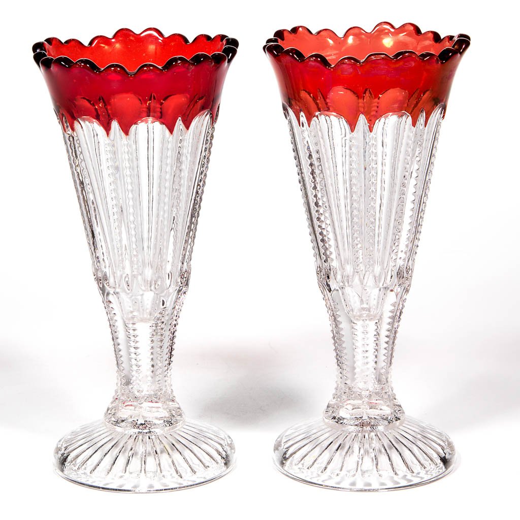 THE PRIZE (OMN) - RUBY-STAINED VASES, LOT OF TWO (1 of 1)