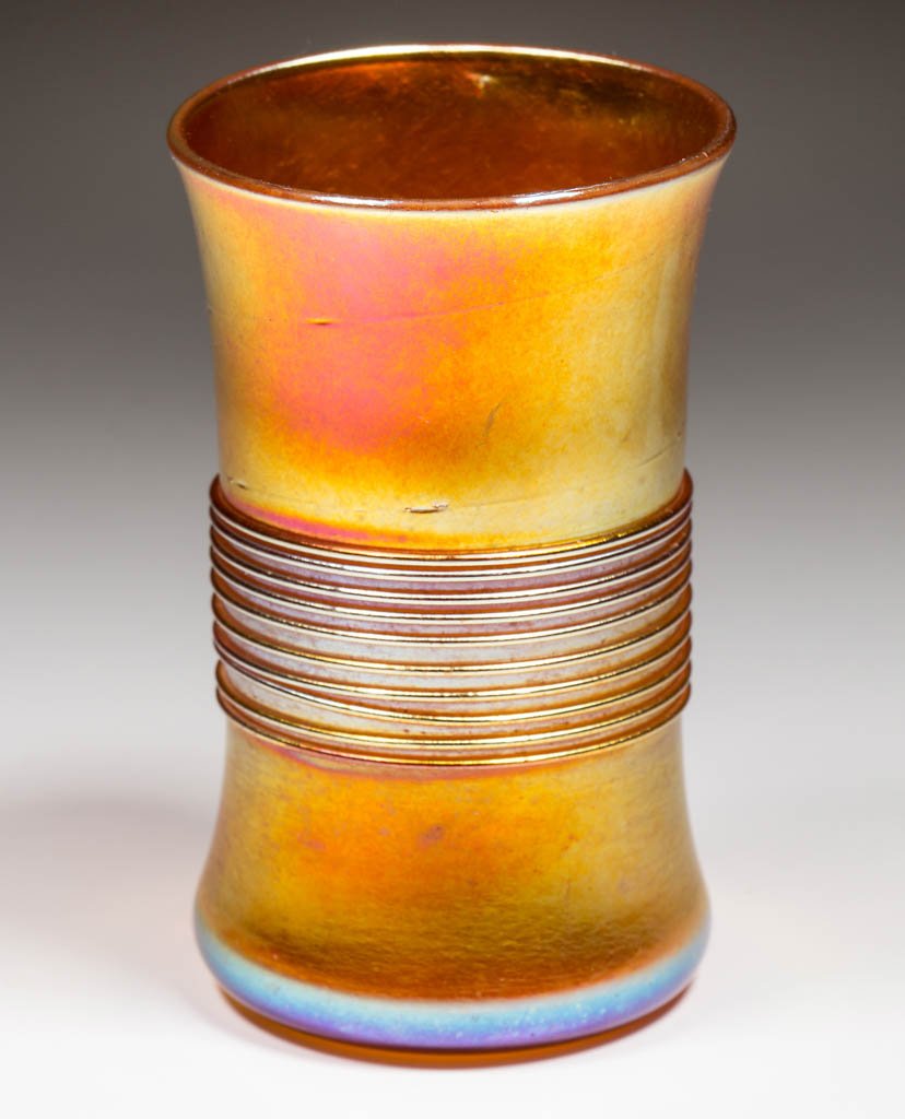 TIFFANY FAVRILE / QUEZAL FLEMISH SHERRY TUMBLER (1 of 1)