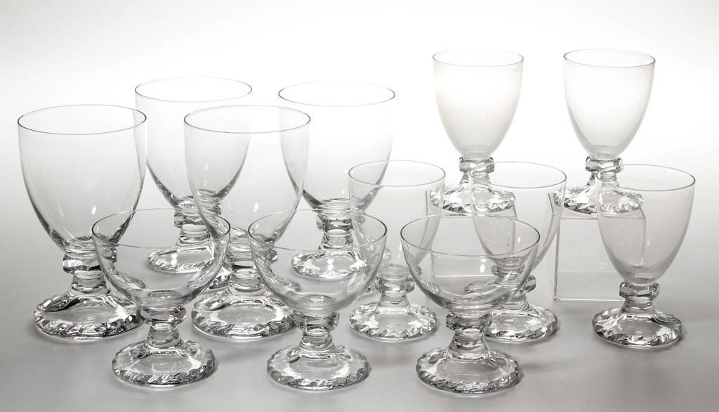 DAUM NANCY CUT GLASS STEMS, LOT OF 12 (1 of 1)