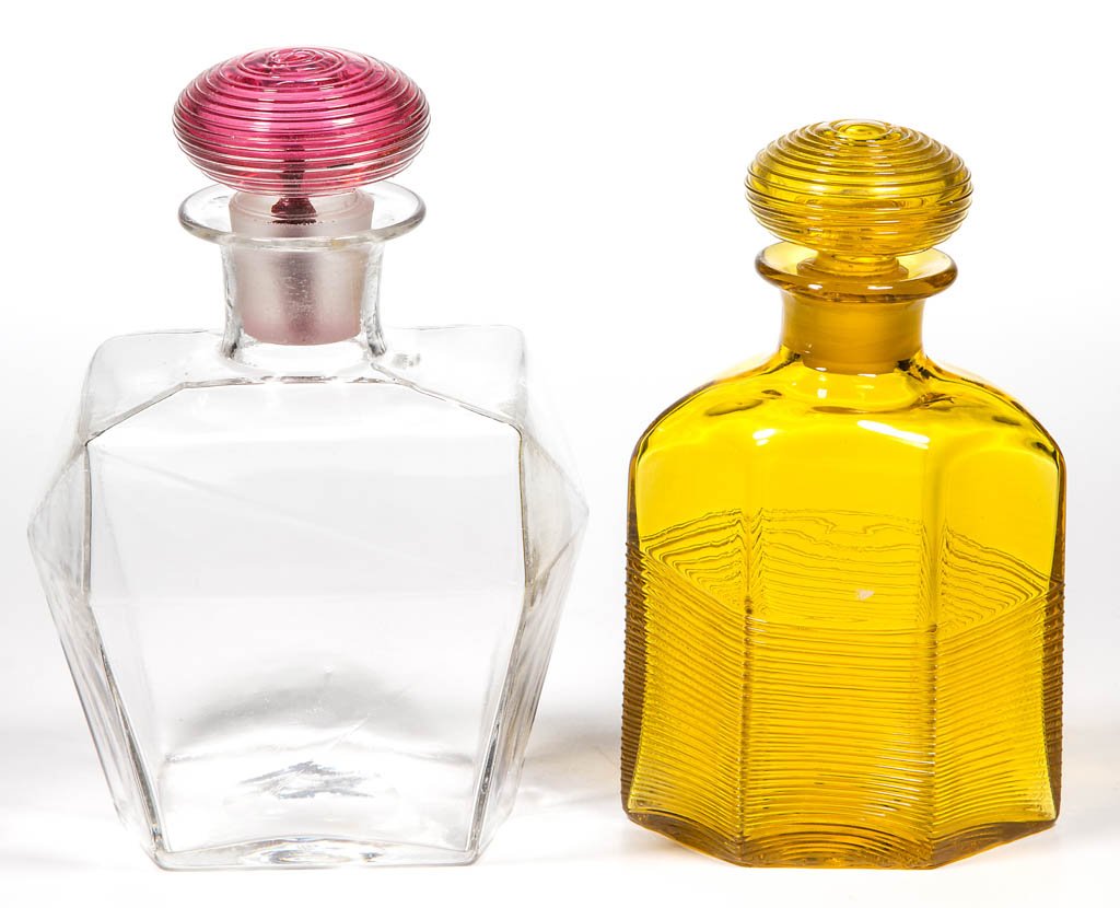 STEUBEN ART GLASS DRESSER ARTICLES, LOT OF TWO (1 of 1)