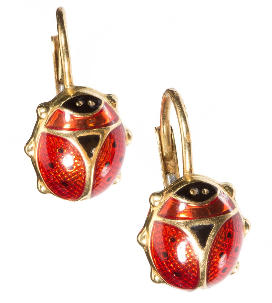 ITALIAN LADY'S 18K GOLD PAIR OF EARRINGS (1 of 2)