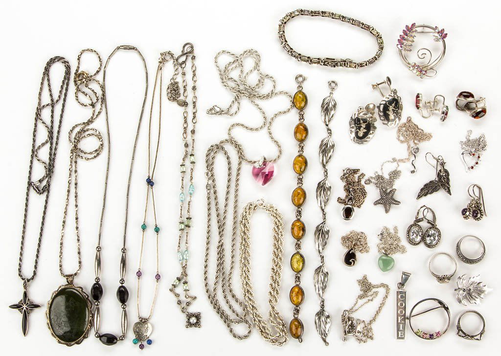 ASSORTED STERLING SILVER JEWELRY (1 of 3)