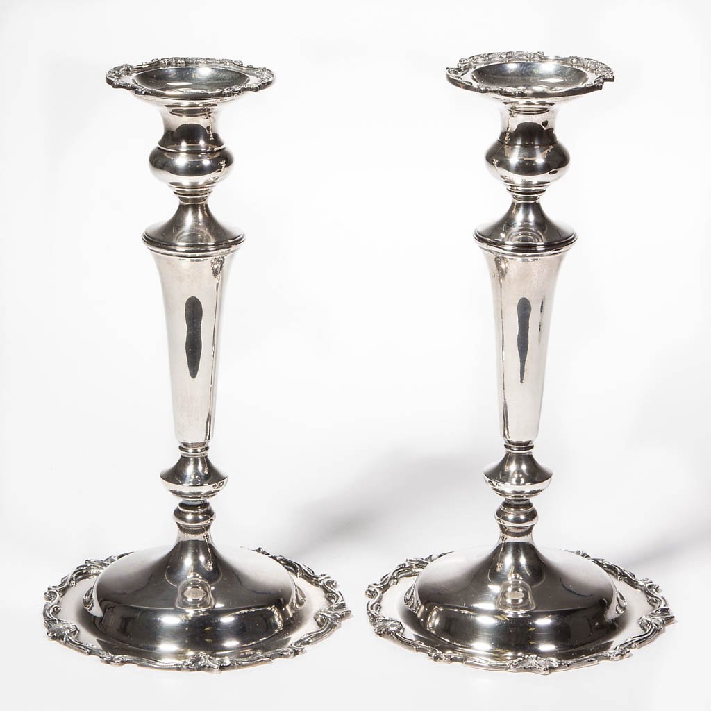 PAIR OF MICHAEL C. FINA STERLING SILVER CANDLESTICKS (1 of 2)