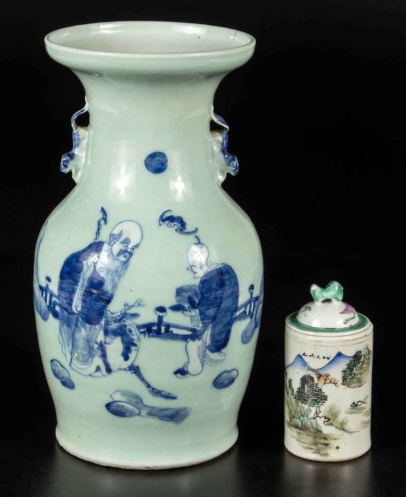 CHINESE CELADON PORCELAIN VASE (1 of 5)