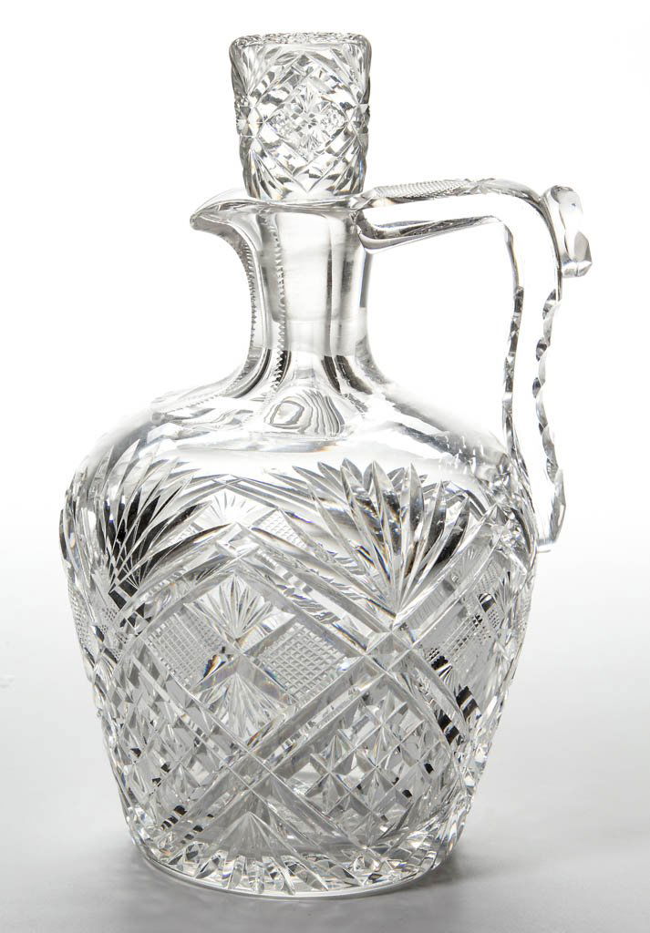 AMERICAN BRILLIANT CUT GLASS WHISKEY JUG (1 of 1)