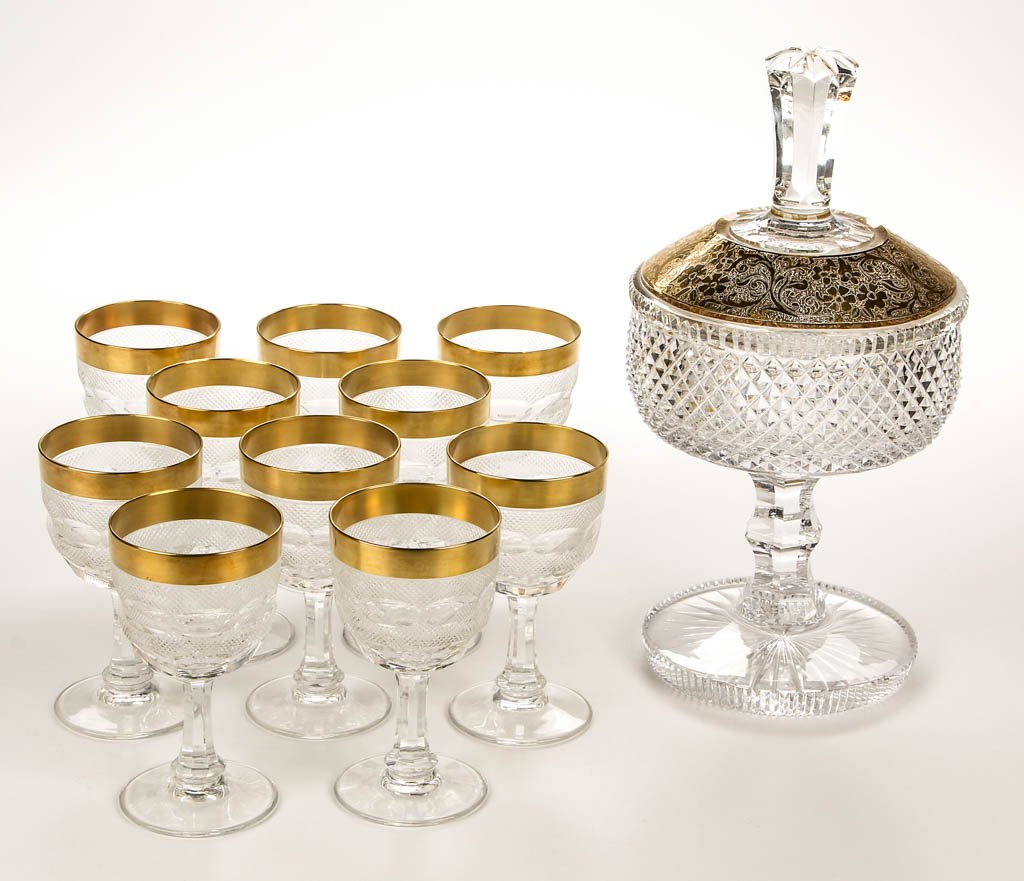 ASSORTED CUT GLASS ARTICLES, LOT OF 11 (1 of 1)