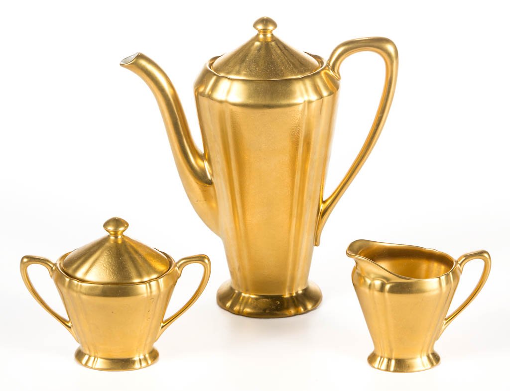 PICKARD GOLD-DECORATED CONTINENTAL CHINA COFFEE (1 of 1)