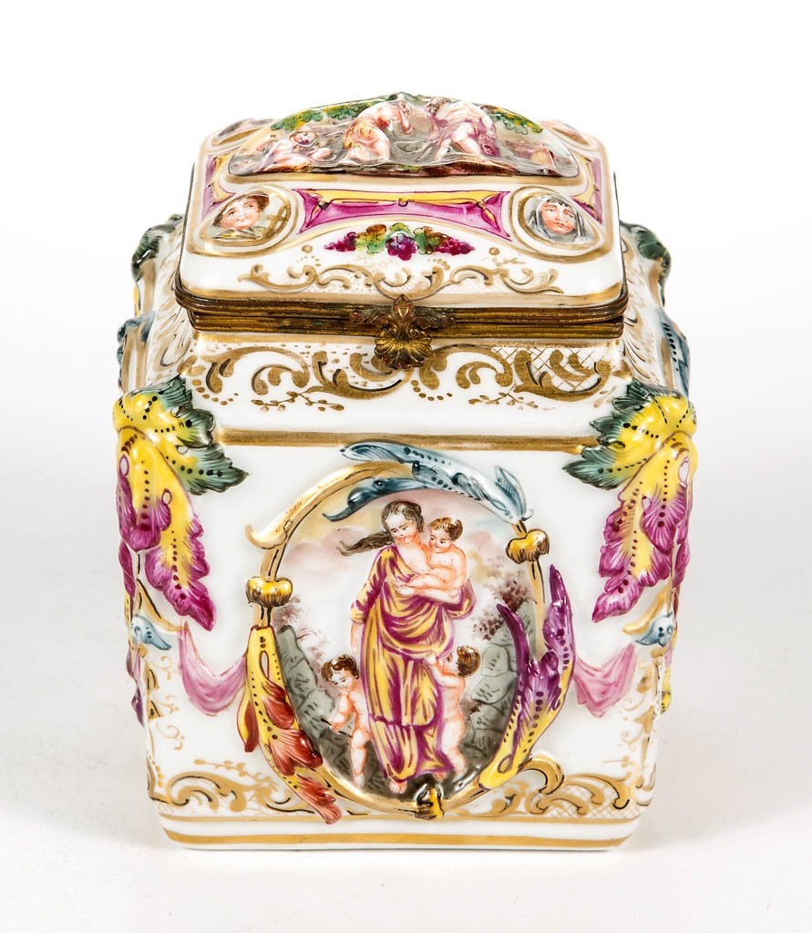 CONTINENTAL CAPO DI MONTE PORCELAIN BOX (1 of 2)
