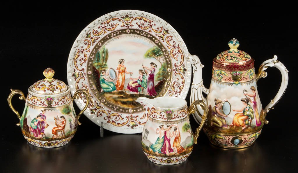 CONTINENTAL CAPO DI MONTE PORCELAIN ARTICLES, LOT OF (1 of 1)