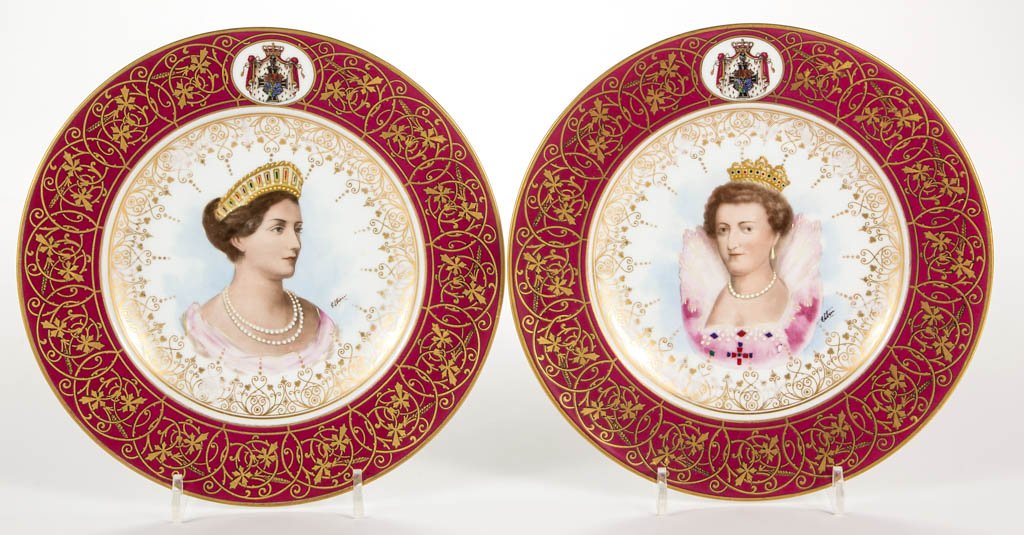 CONTINENTAL PORCELAIN PORTRAIT PLATES, LOT OF TWO (1 of 1)