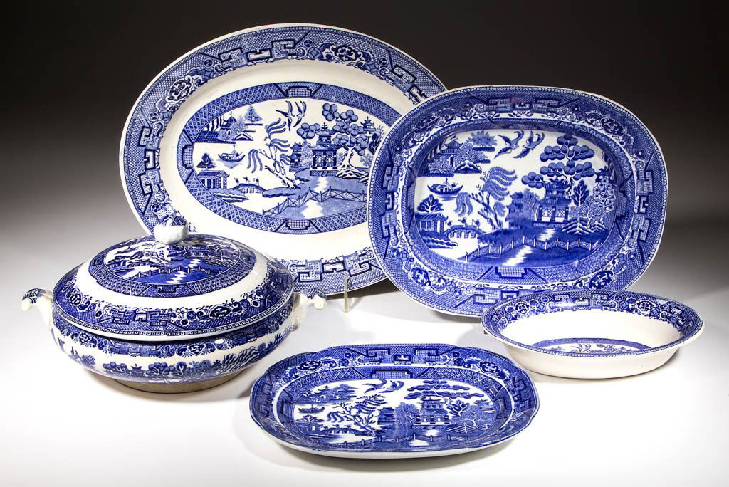 ENGLISH AND AMERICAN WILLOW WARE TRANSFER-PRINTED (1 of 1)