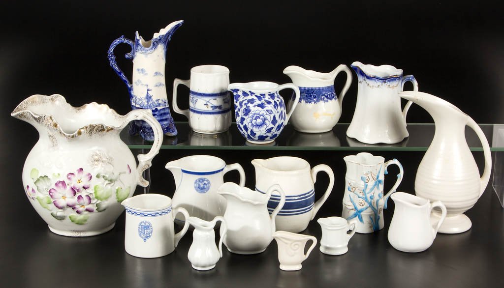 ASSORTED CERAMIC PITCHERS, LOT OF 17 (1 of 1)
