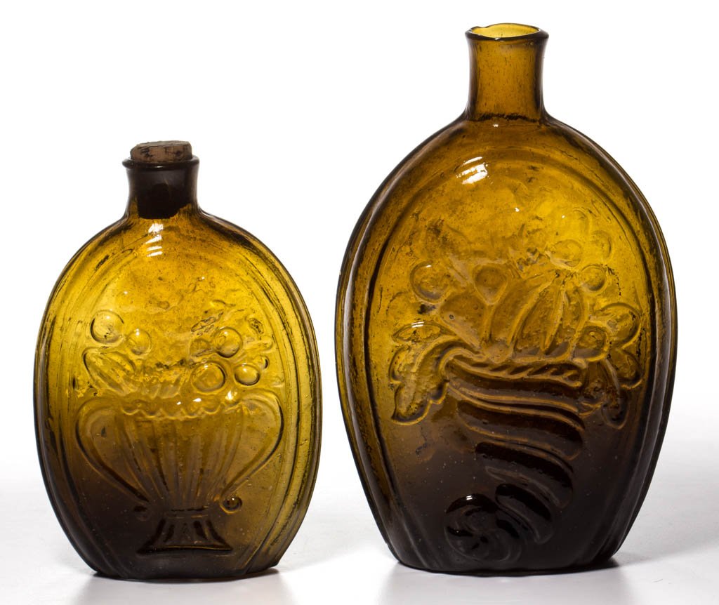 ASSORTED CORNUCOPIA AND URN PICTORIAL FLASKS, LOT OF (1 of 1)