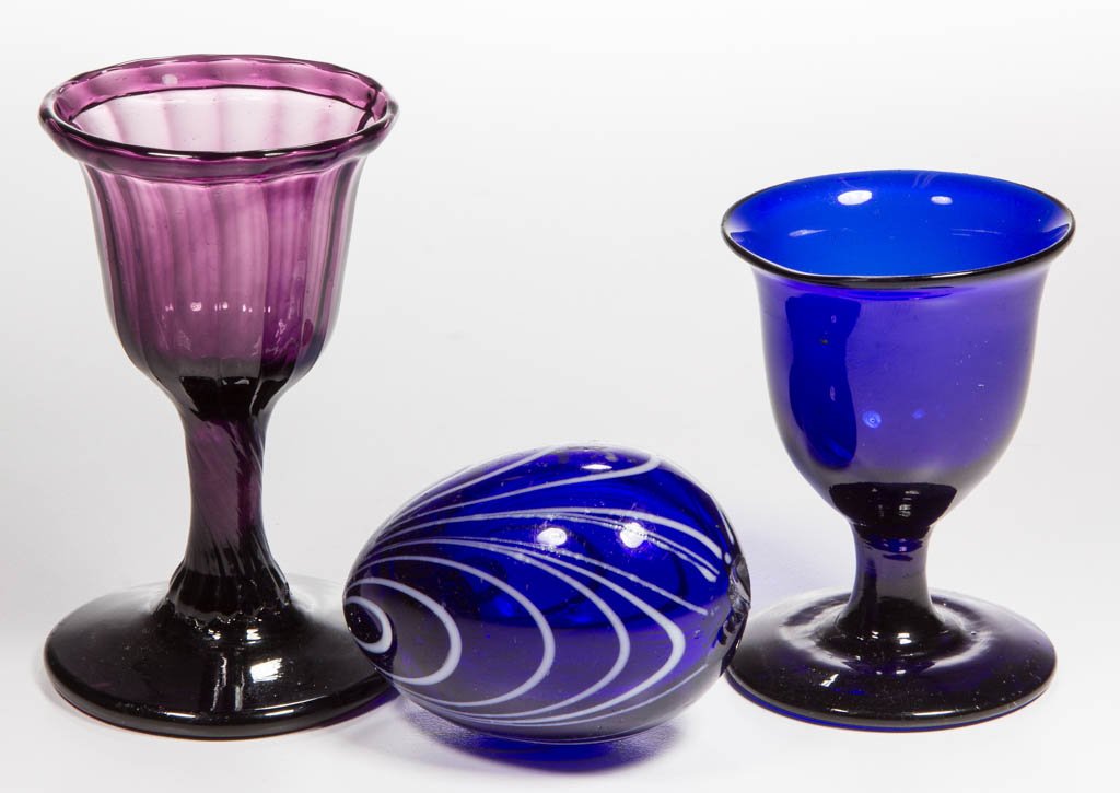 ASSORTED BLOWN EGG CUPS, LOT OF TWO (1 of 1)