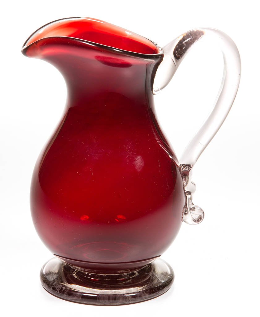 FREE-BLOWN CREAM JUG (1 of 2)