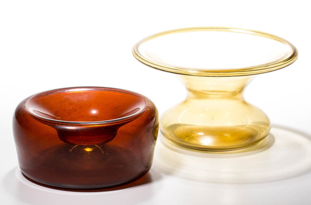 FREE-BLOWN SPITTOONS, LOT OF TWO (1 of 2)