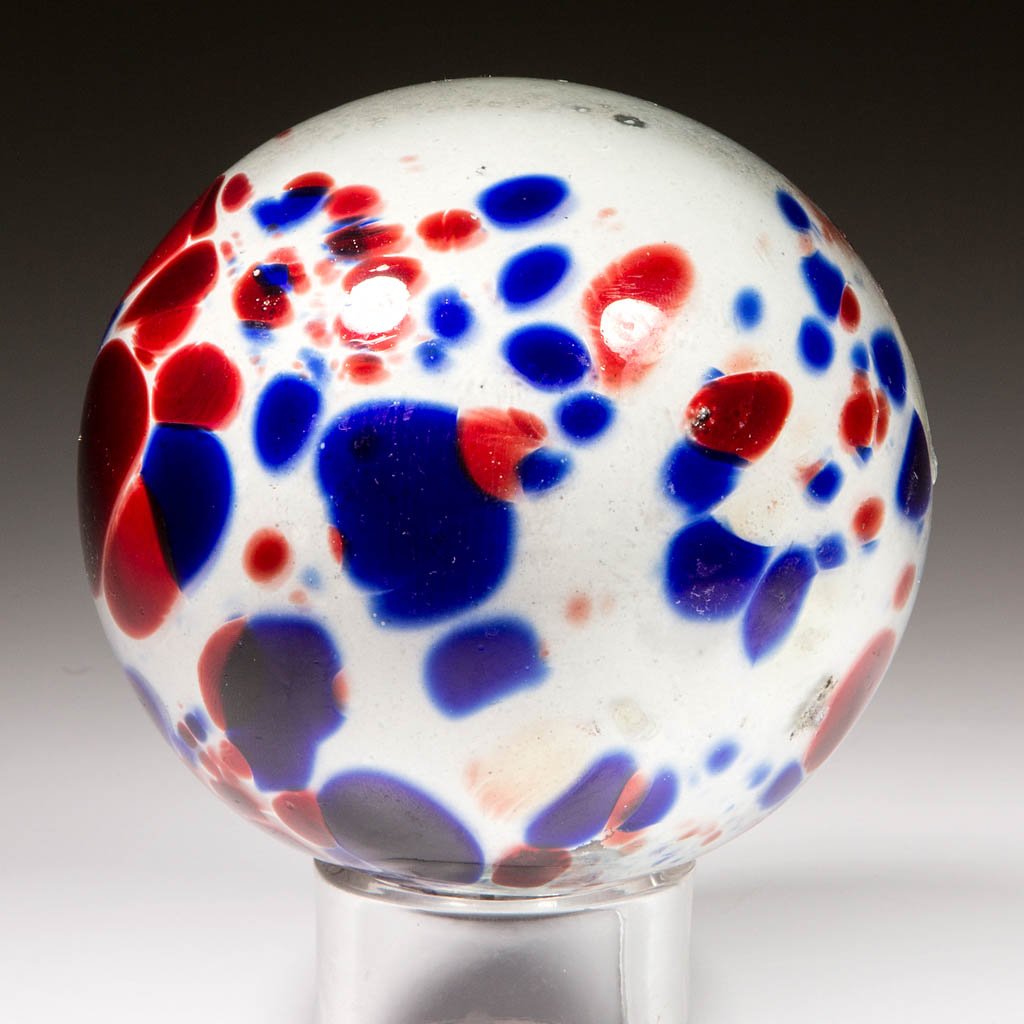 FREE-BLOWN MOTTLED GLASS WITCH BALL (1 of 1)