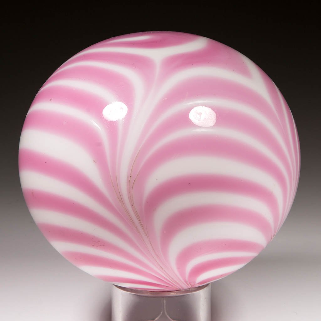 FREE-BLOWN MARBRIE-DECORATED WITCH BALL (1 of 2)