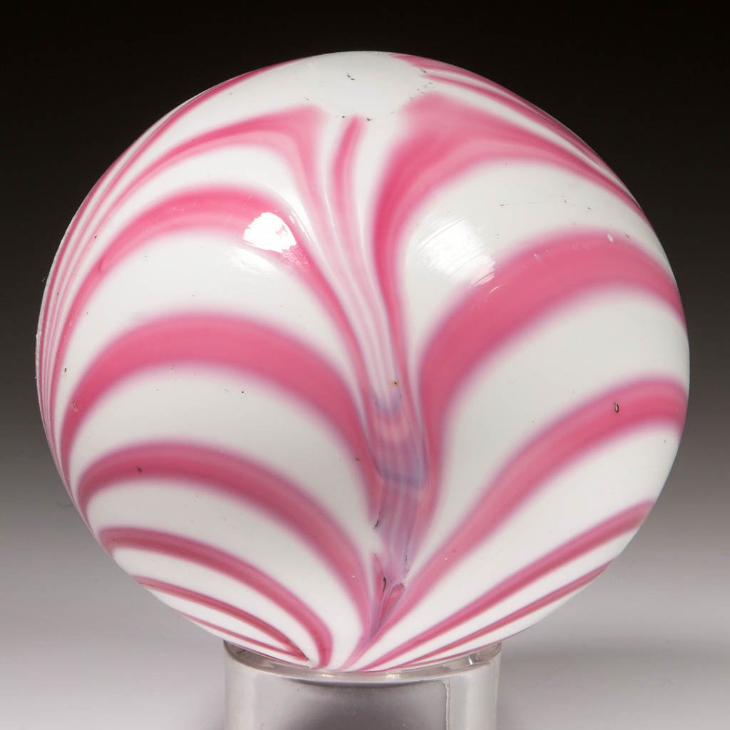 FREE-BLOWN MARBRIE-DECORATED WITCH BALL (1 of 2)