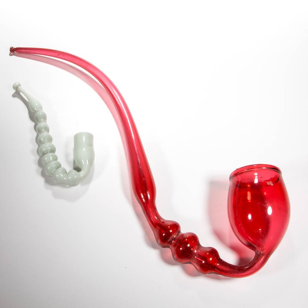 FREE-BLOWN PIPE WHIMSIES, LOT OF TWO (1 of 1)