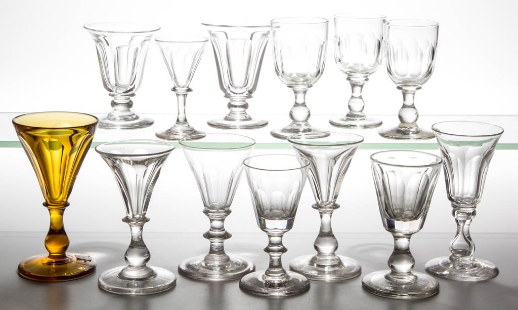 ASSORTED CUT GLASS STEMS, LOT OF 13 (1 of 1)