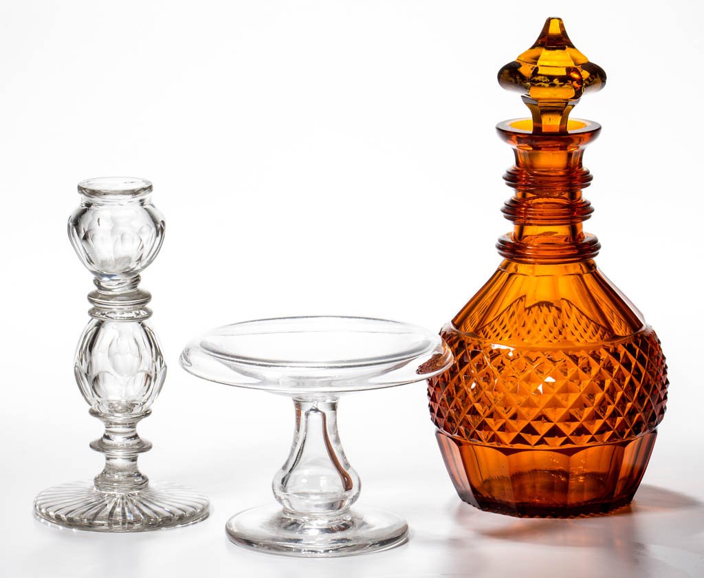 ASSORTED GLASS ARTICLES, LOT OF THREE (1 of 1)