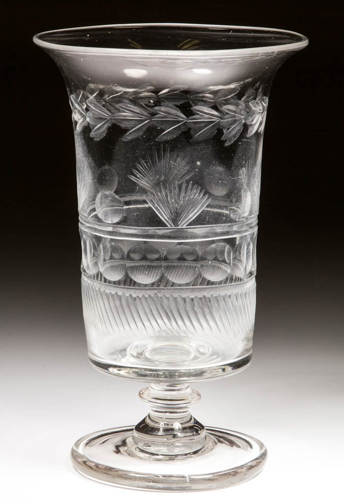 CUT ROUNDEL AND FAN CELERY GLASS (1 of 1)