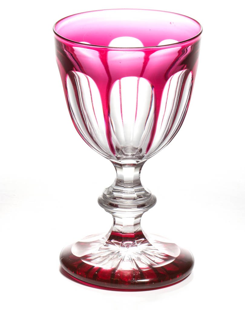 CUT OVERLAY EIGHT-FLUTE GOBLET (1 of 1)