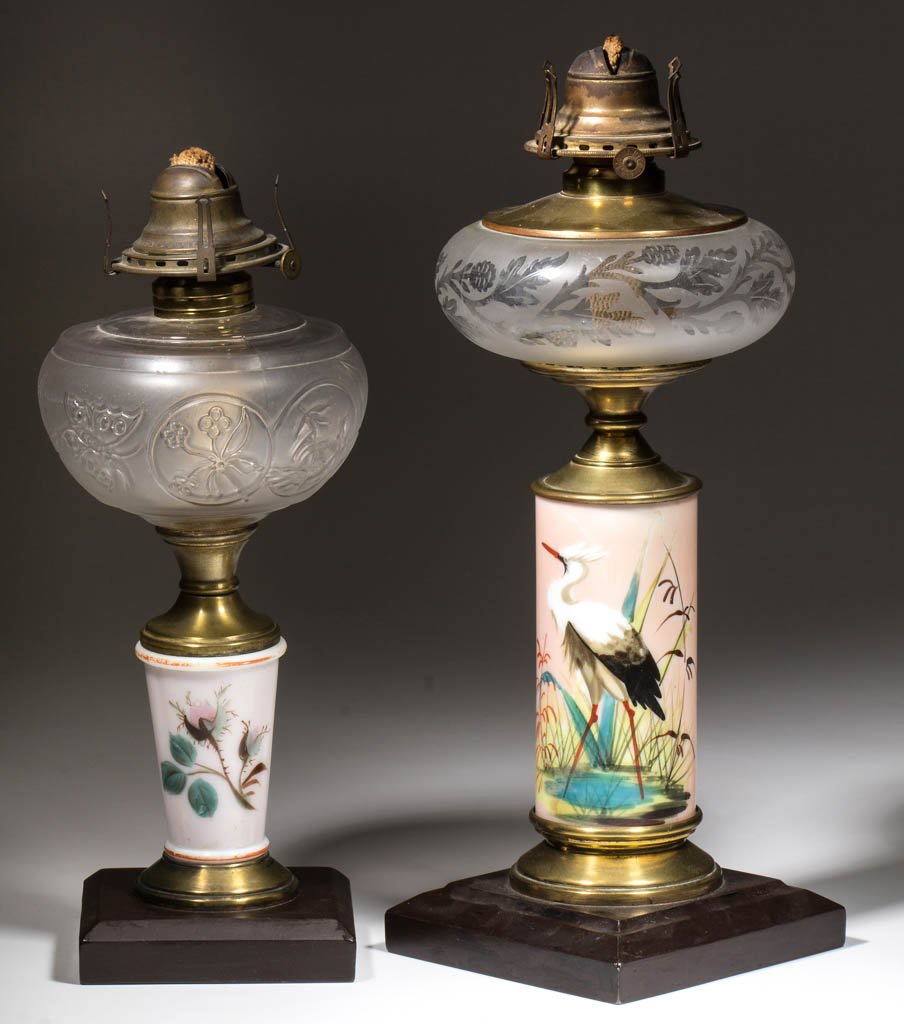 ASSORTED FROSTED AND PATTERNED COMPOSITE KEROSENE STAND (1 of 1)