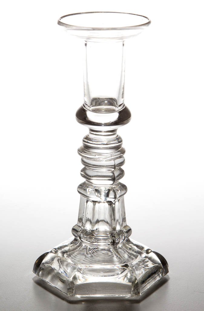 FREE-BLOWN AND PRESSED DIMINUTIVE CANDLESTICK (1 of 1)