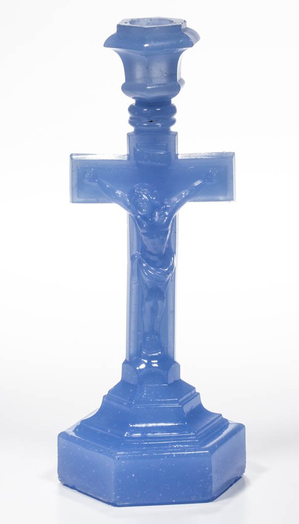 PRESSED CRUCIFIX CANDLESTICK (1 of 1)