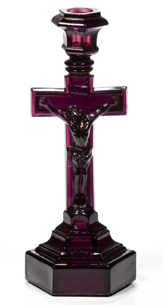 PRESSED CRUCIFIX CANDLESTICK (1 of 1)