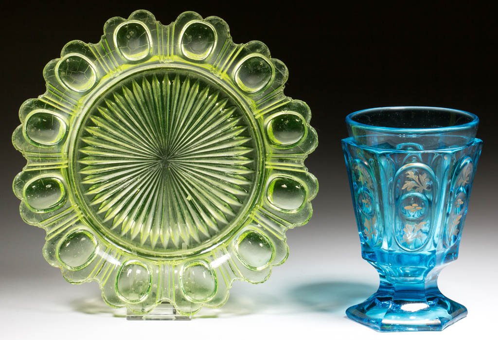 ASSORTED PRESSED PATTERN TABLE ARTICLES, LOT OF TWO (1 of 1)