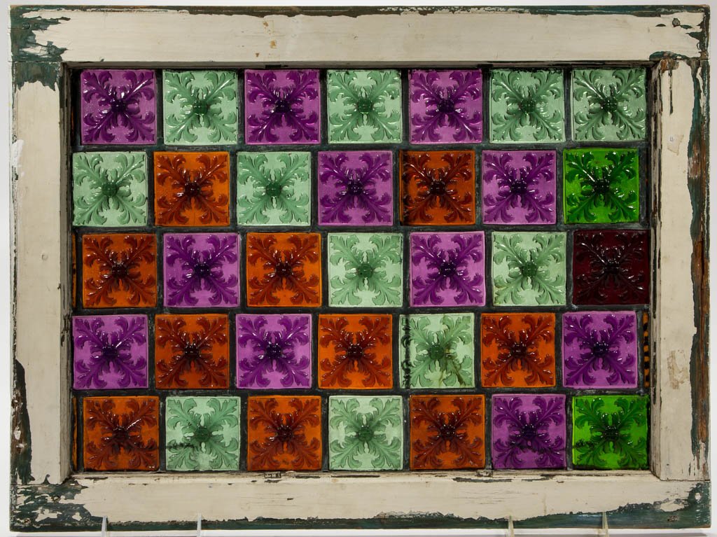 AMERICAN PRESSED GLASS WINDOW PANES / TILES, (1 of 1)