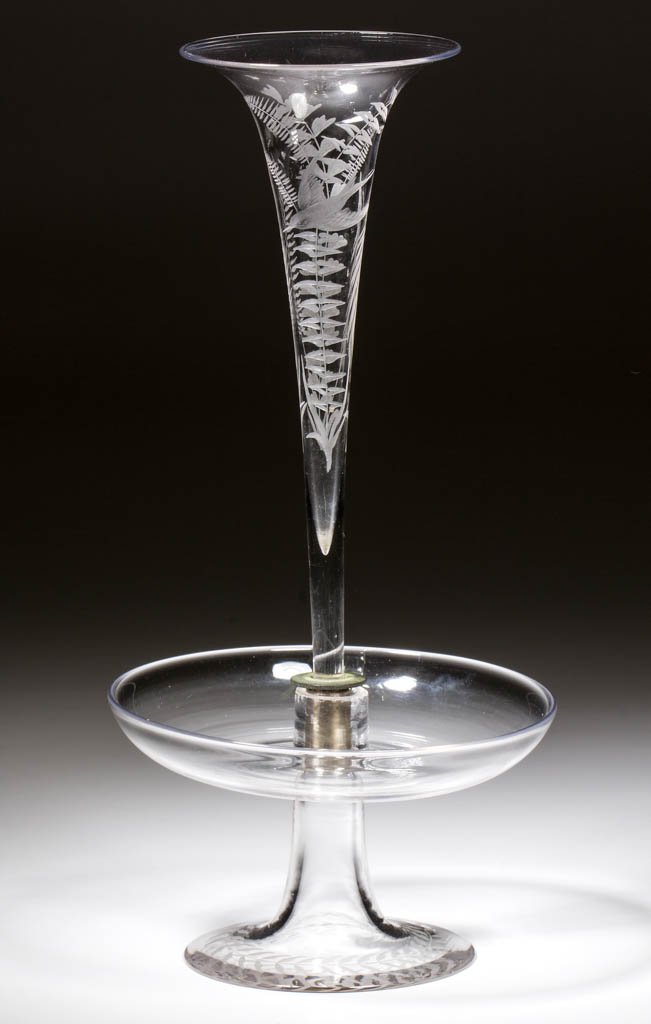 SANDWICH LATE BLOWN AND ENGRAVED EPERGNE (1 of 1)