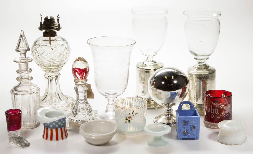 ASSORTED BLOWN AND PRESSED ARTICLES, LOT OF 16 (1 of 1)