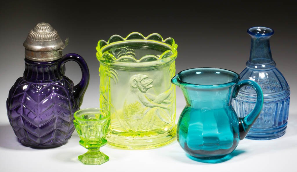 ASSORTED GLASS ARTICLES, LOT OF FIVE (1 of 1)