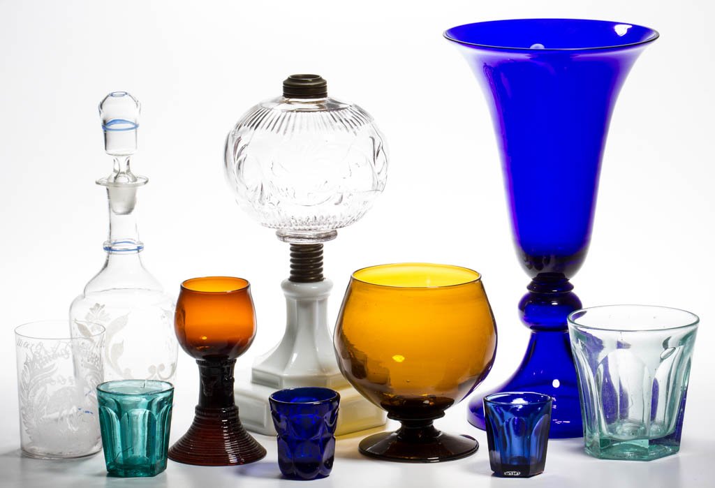 ASSORTED PRESSED AND BLOWN ARTICLES, LOT OF TEN (1 of 1)