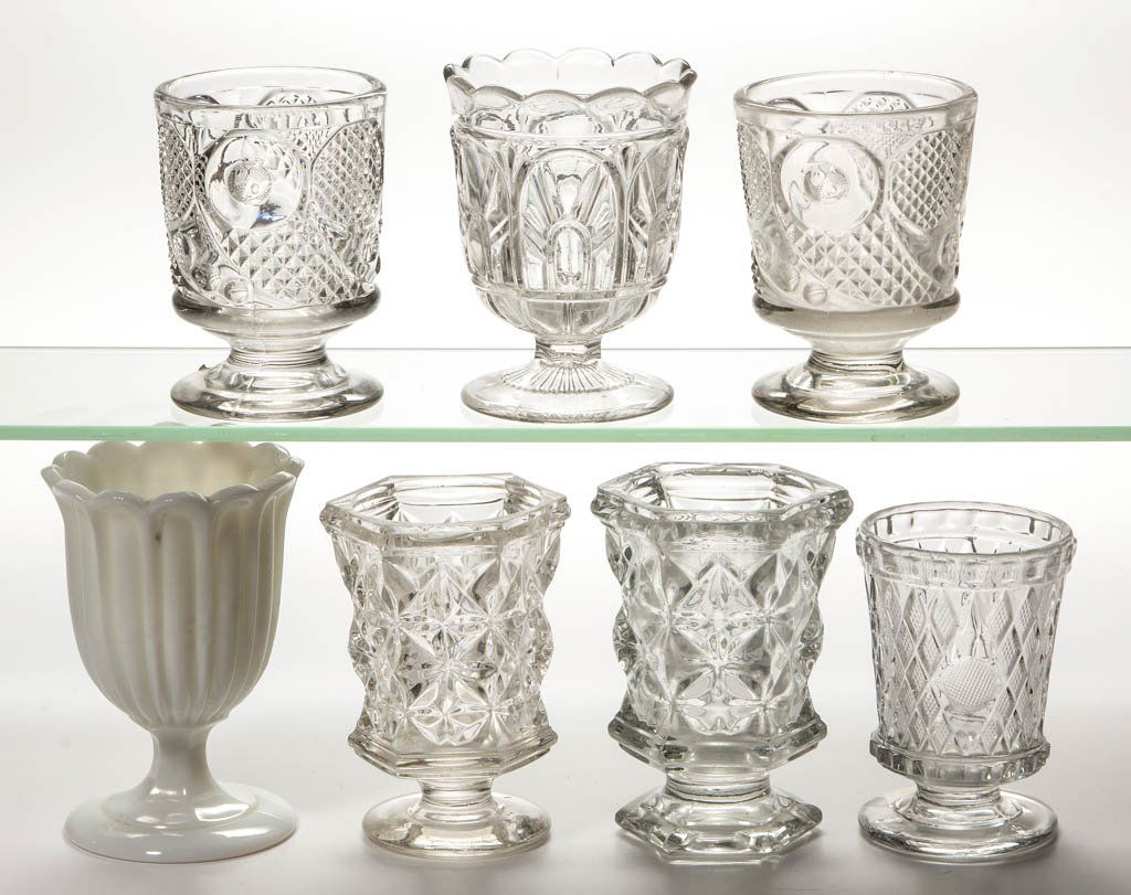 ASSORTED FLINT EAPG SPOONERS, LOT OF SEVEN (1 of 1)