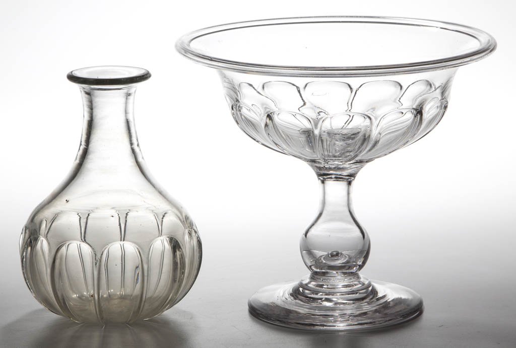 PATTERN-MOLDED 12-FLUTE ARTICLES, LOT OF TWO (1 of 1)