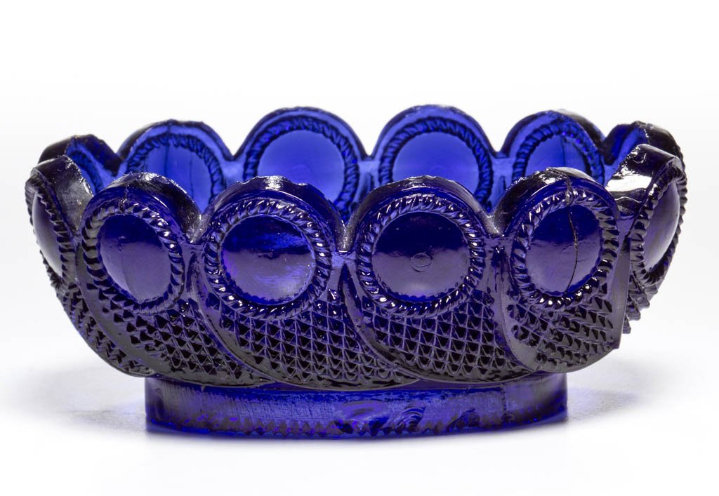 PO-1A PEACOCK EYE OVAL PRESSED OPEN SALT (1 of 1)