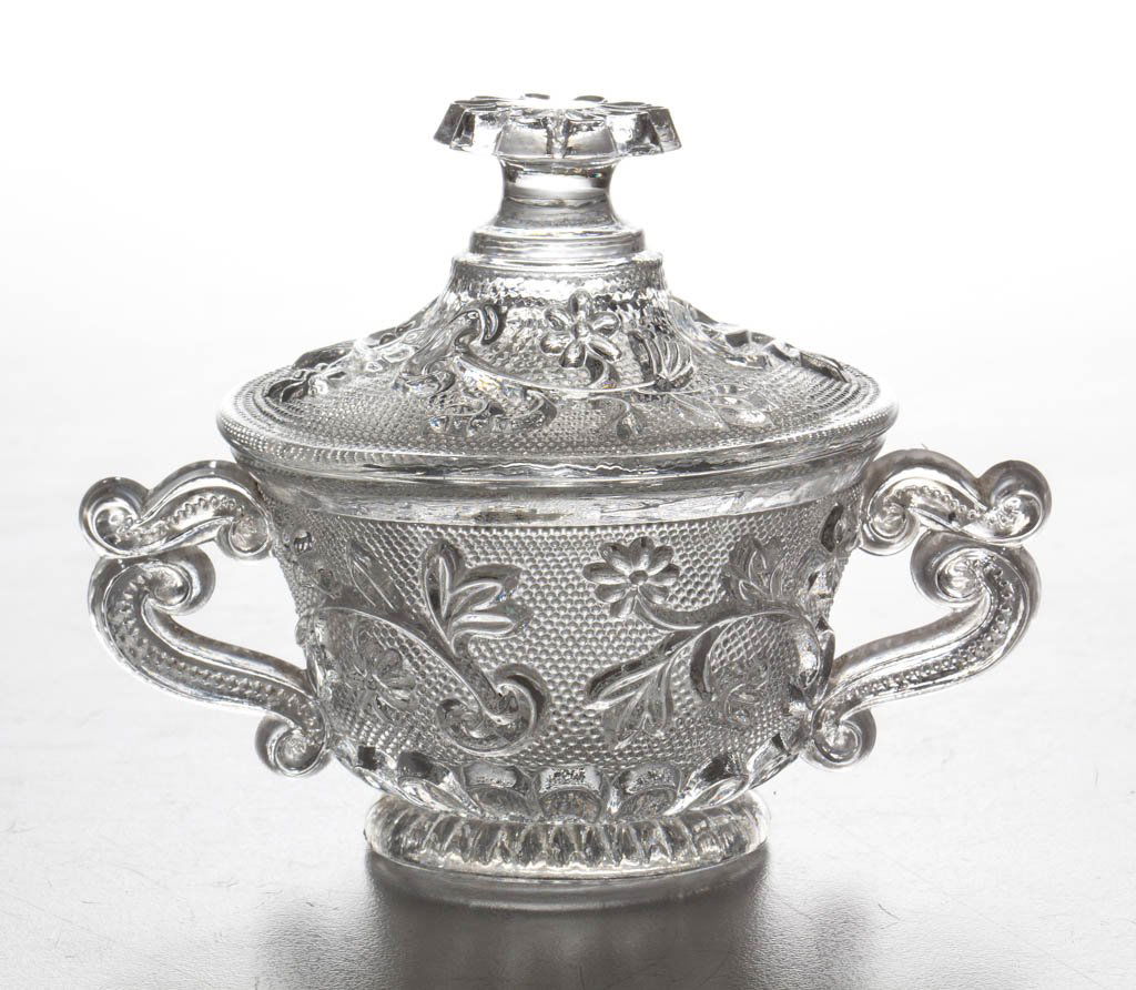 PRESSED LACY SCROLLING FOLIATE COVERED SALT / TOY (1 of 1)