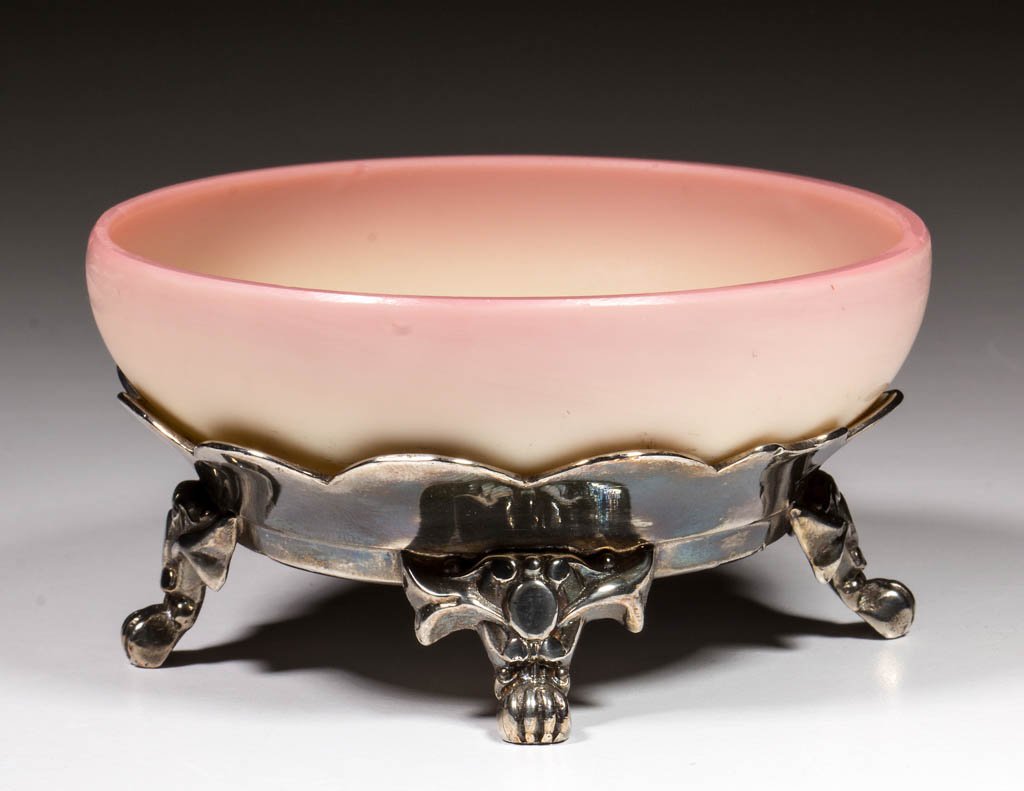 MT. WASHINGTON BURMESE OPEN SALT IN STAND (1 of 1)