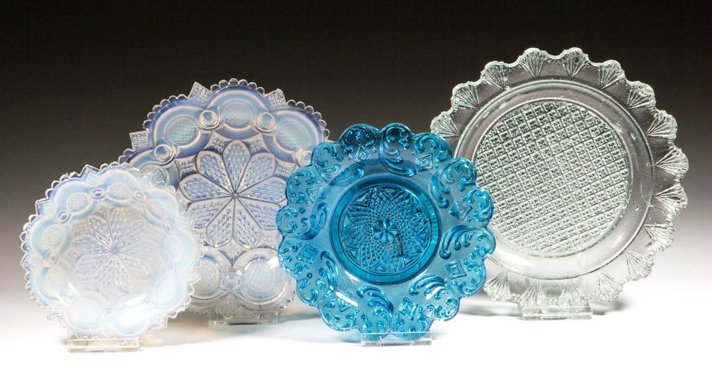 ASSORTED PRESSED LACY AND RELATED ARTICLES, LOT OF FOUR (1 of 1)