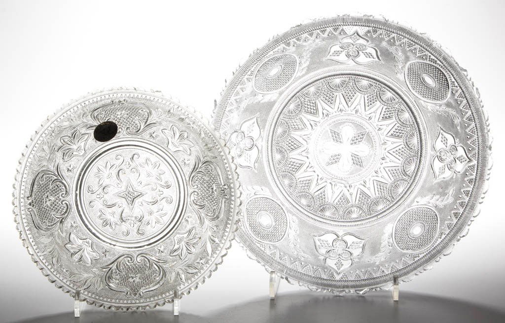 ASSORTED PRESSED LACY LARGE NAPPIES, LOT OF TWO (1 of 1)