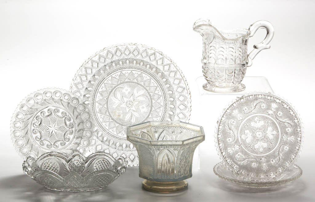 ASSORTED PRESSED LACY ARTICLES, LOT OF SEVEN (1 of 1)