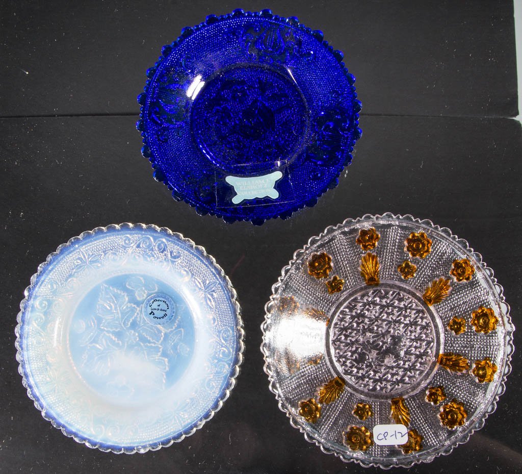 ASSORTED PRESSED CUP PLATES, LOT OF THREE (1 of 1)