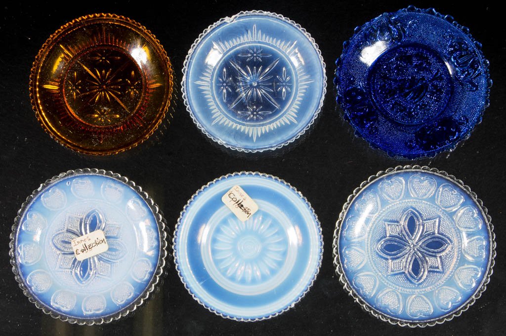 ASSORTED CUP PLATES, LOT OF SIX (1 of 1)